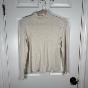 Pendleton Cream Mockneck Top